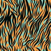 abstrakt Hand gezeichnet bunt Zebra Haut drucken. nahtlos Muster. Zebra Tier Haut Hintergrund. texturiert abstrakt und wild drucken Design mit Streifen zum Textil. Vektor Illustration