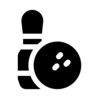 Bowling Symbol zum Ihre Webseite, Handy, Mobiltelefon, Präsentation, und Logo Design. vektor