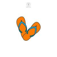 flip flops ikon symbol vektor illustration isolerat på vit bakgrund