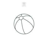 Strand Ball Symbol Symbol Vektor Illustration isoliert auf Weiß Hintergrund