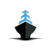 frakt fartyg logotyp design, hav transport vektor, och kryssning fartyg, frakt, logistik, segling skola, snabb motorbåt vektor