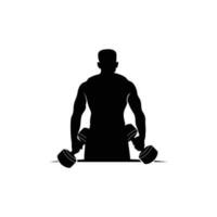 Fitnessstudio Logo, Fitness Gesundheit Vektor, Muskel trainieren Silhouette Design, Fitness Verein vektor