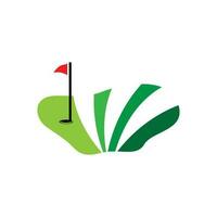 Golf Logo Design, Design Vektor Golf Ball und Golf Verein Turnier, Illustration Vorlage