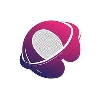Badminton Logo Design, Sport Vektor, Federball Logo, Badminton Turnier, einfach minimalistisch Abzeichen vektor