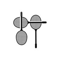 Badminton Logo Design, Sport Vektor, Federball Logo, Badminton Turnier, einfach minimalistisch Abzeichen vektor