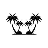 Kokosnuss Baum Logo Design, Strand Pflanze Vektor, Palme Baum Sommer, Illustration Vorlage vektor