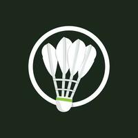 badminton logotyp design, sporter vektor, fjäderboll logotyp, badminton turnering, enkel minimalistisk bricka vektor