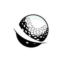 Golf Logo Design, Design Vektor Golf Ball und Golf Verein Turnier, Illustration Vorlage