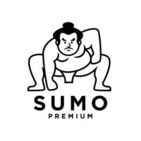 sumo maskot logotyp ikon design illustration vektor