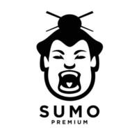 sumo maskot logotyp ikon design illustration vektor