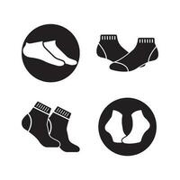Socke Symbol Logo Vektor Illustration Design Vorlage.