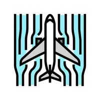 Aerodynamik Luftfahrt Ingenieur Farbe Symbol Vektor Illustration