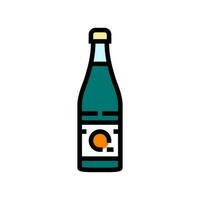 Sake Flasche japanisch Essen Farbe Symbol Vektor Illustration