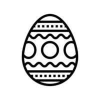 Ostern Ei Hähnchen Bauernhof Essen Linie Symbol Vektor Illustration