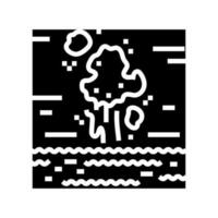 Marine Korrosion Glyphe Symbol Vektor Illustration