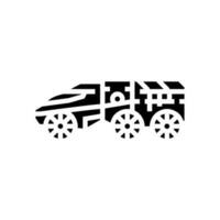 Mars Rover Planet Glyphe Symbol Vektor Illustration