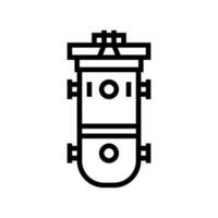Reaktor Schiff nuklear Energie Linie Symbol Vektor Illustration