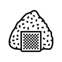 Onigiri japanisch Essen Linie Symbol Vektor Illustration