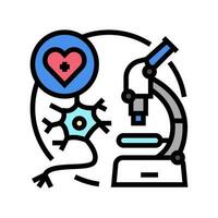 Neurowissenschaften Forschung biomedizinisch Farbe Symbol Vektor Illustration
