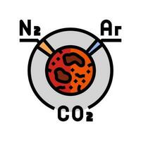 Marsmensch Atmosphäre Mars Planet Farbe Symbol Vektor Illustration