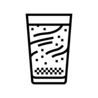 Matcha Latté japanisch Essen Linie Symbol Vektor Illustration