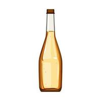transparent glas flaska soda tecknad serie vektor illustration