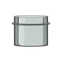 cylinder metall tenn kan tecknad serie vektor illustration
