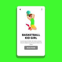 Ball Basketball Kind Mädchen Vektor
