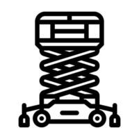 hydraulisch Aufzug Plattform bürgerlich Ingenieur Linie Symbol Vektor Illustration