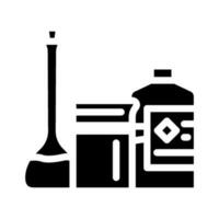 Chemikalien und Lösungsmittel Werkzeug Arbeit Glyphe Symbol Vektor Illustration