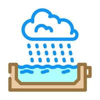 regnvatten skörd miljö- Färg ikon vektor illustration