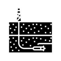 riktnings borrning petroleum ingenjör glyf ikon vektor illustration