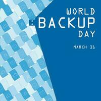 Welt Backup Tag Sozial Medien Post. gefeiert auf März 31 - - Vektor Illustration. eps Datei