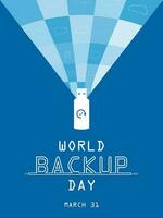 Welt Backup Tag Poster Konzept. gefeiert auf März 31 - - Vektor Illustration. eps Datei.