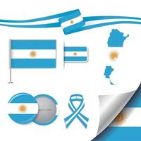 argentina flagga med element vektor