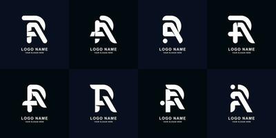 samling brev ar eller ra monogram logotyp design vektor