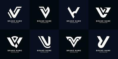 Sammlung Brief v Monogramm Logo Design vektor