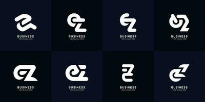 Sammlung Brief e oder ez Monogramm Logo Design vektor