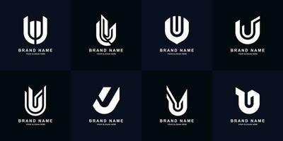 Sammlung Brief u Monogramm Logo Design vektor