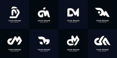 Sammlung Brief dm oder md Monogramm Logo Design vektor