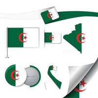 algeriet flagga med element vektor