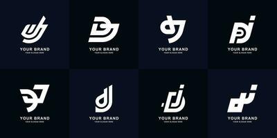 Sammlung Brief dj oder jd Monogramm Logo Design vektor