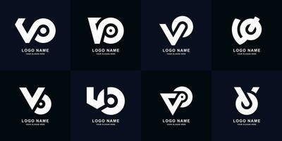 Sammlung Brief vo oder ov Monogramm Logo Design vektor