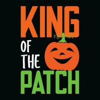 König von das Patch Halloween t Hemd Design vektor