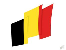belgien flagga i ett abstrakt rev design. modern design av de belgien flagga. vektor