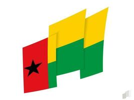 Guinea-Bissau Flagge im ein abstrakt zerrissen Design. modern Design von das Guinea-Bissau Flagge. vektor