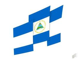 nicaragua flagga i ett abstrakt rev design. modern design av de nicaragua flagga. vektor
