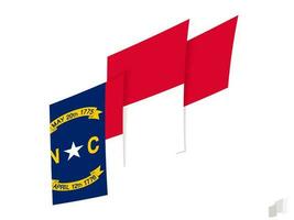 Norden Carolina Flagge im ein abstrakt zerrissen Design. modern Design von das Norden Carolina Flagge. vektor