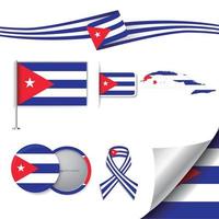 Kuba-Flagge mit Elementen vektor