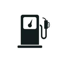 bränsle gas station ikon. bil bensin pump platt illustration. vektor